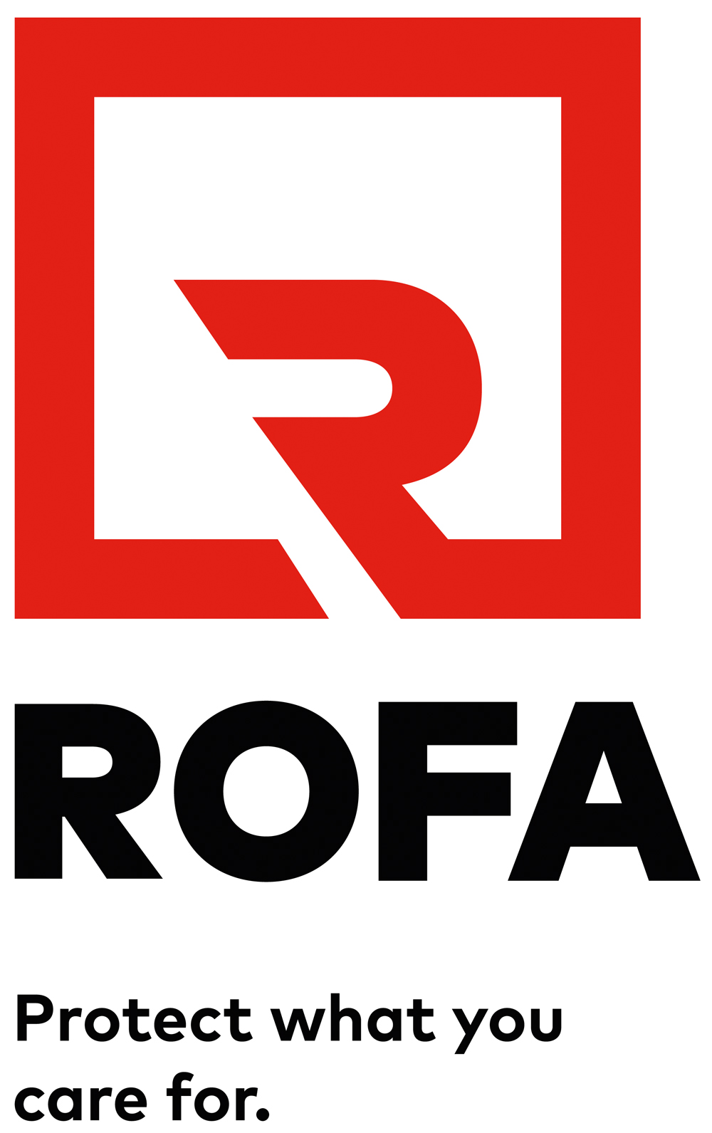 Logo: ROFA mit Slogan "Protect what you care for."